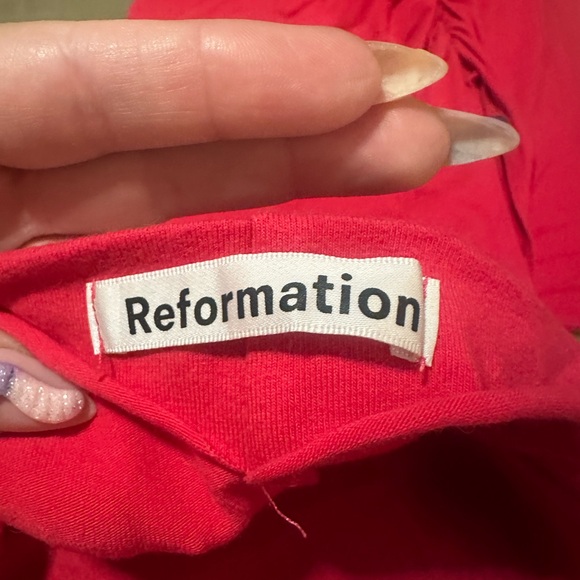 Reformation Alden Bold Red Dress - Picture 2 of 4